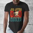 Jiu Jitsu Dad Like A Regular Dad But Cooler Dad Father Men's V-Neck T-Shirt