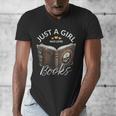 Just A Girl Who Loves Books Witchcraft Spell Book Halloween Men's V-Neck T-Shirt