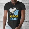 K-POP Dad Korean Lover K-Pop Music Cute Father Daddy Papa Men's V-Neck T-Shirt