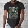 Kid Play Cars On Dad Back Race Track Mat Fathers Day Men's V-Neck T-Shirt