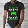 Kids 1st Grade Level Unlocked Back To School Gamer Graduation Men's V-Neck T-Shirt