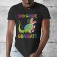 Kids 2nd Grade Graduate Dinosaur Trex 2nd Grade Graduation Men's V-Neck T-Shirt