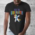 Kids Dabbing Unicorn Kindergarten Graduation See Ya Men's V-Neck T-Shirt