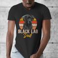 Lab Dad Retro Black Labrador Owner Men's V-Neck T-Shirt Lab Dad Retro Black Labrador Owner Men's V-Neck T-Shirt