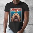 Labradoodle Jowls Tee Fawn Lab Doodle Mom Top Dad Men's V-Neck T-Shirt
