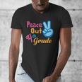 Last Day Of School Peace Out Grade 4 Graduation Kids Men's V-Neck T-Shirt