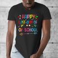 Last Day Of School Tie Dye School Graduation Summer Teacher Men's V-Neck T-Shirt