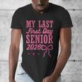 My Last First Day Senior 2026 Coquette Pink Bow Graduation Men's V-Neck T-Shirt