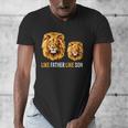 Lion Dad Like Father Like Son Lions Lovers Fathers Day Men's V-Neck T-Shirt