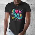 I Love The 70s Vintage Cassette Roller Vinyl Nostalgia 70s Men's V-Neck T-Shirt