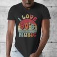 I Love 90's Music Retro Style Nostalgia Cassette 1990s Party Men's V-Neck T-Shirt