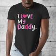 I Love My Daddy Best Dad Ever Father's Day Cool Kids Men's V-Neck T-Shirt