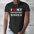 I Love My Introvert Uncle I Heart My Introvert Uncle Men's V-Neck T-Shirt I Love My Introvert Uncle I Heart My Introvert Uncle Men's V-Neck T-Shirt