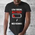 Low Social Battery Need Recharge Introvert Self-Care Men's V-Neck T-Shirt Low Social Battery Need Recharge Introvert Self-Care Men's V-Neck T-Shirt