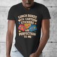 Lunch Boxes With Stickers Lunch Box Nostalgia Retro Men's V-Neck T-Shirt