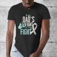 Lung Cancer Dad Ribbon Men's V-Neck T-Shirt