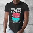 Macaroons Dessert Antisocial Introvert Pastries Food Lover Men's V-Neck T-Shirt