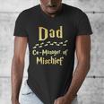 Magical Dad Manager Of Mischief Birthday Family Matching Men's V-Neck T-Shirt