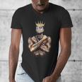 I Am Man King Powerful Dad Afro Melanin Black History Men's V-Neck T-Shirt