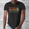 The Man The Myth The Cat Dad Cat Daddy Vintage Men's V-Neck T-Shirt