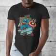 Marvel Captain America Legendary Dad Father's Day Men's V-Neck T-Shirt