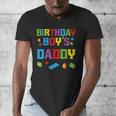 Master Builder Birthday Boy's Daddy Building Bricks Blocks Men's V-Neck T-Shirt