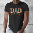 Master Builder Dad Birthday Boy Building Bricks Blocks Daddy Men's V-Neck T-Shirt Master Builder Dad Birthday Boy Building Bricks Blocks Daddy Men's V-Neck T-Shirt