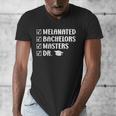 MELANATED BACHELORS MASTERS DR Doctor Graduation Men's V-Neck T-Shirt