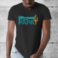 Mermaid Dad Mermaid Papa Grandpa Security Party Small Men's V-Neck T-Shirt