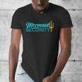 Mermaid Security Birthday Party Matching Dad Boys Men's V-Neck T-Shirt