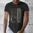 Mini Bernedoodle Dad Camo USA Flag DESIGN ON BACK Men's V-Neck T-Shirt Mini Bernedoodle Dad Camo USA Flag DESIGN ON BACK Men's V-Neck T-Shirt