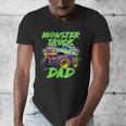 Monster Truck Dad Family Matching Birthday Party Fathers Day Men's V-Neck T-Shirt