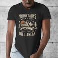Mountains Aren't They'Re Hill Areas Dad Joke Word Pun Men's V-Neck T-Shirt