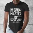 MSW Est 2026 Masters Of Social Work Graduation Social Worker Men's V-Neck T-Shirt