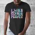I Like Music More Than People Introvert Musician Retro Men's V-Neck T-Shirt