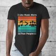 I Like Music More Than People Introvert Saying Quote Men's V-Neck T-Shirt