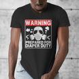 New Dad Prepared For Diaper Duty Daddy Diaper Duty Men's V-Neck T-Shirt