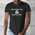 New Dad Prepared For Diaper Duty Saying Quote Men's V-Neck T-Shirt