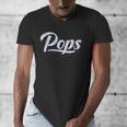 New Grandpa For Dad Called Pops Men's V-Neck T-Shirt