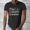 Nice Naughty Introvert Christmas List Santa Men's V-Neck T-Shirt Nice Naughty Introvert Christmas List Santa Men's V-Neck T-Shirt