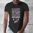 NICU Dad Micro Preemie Baby Dad Of NICU Warrior Appreciation Men's V-Neck T-Shirt