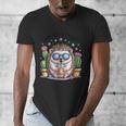 I Am Not a Hugger Introvert Hedgehog With Cactus Men's V-Neck T-Shirt I Am Not a Hugger Introvert Hedgehog With Cactus Men's V-Neck T-Shirt