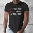 Not Introvert Not Extrovert Pervert Visual Joke Ambivert Men's V-Neck T-Shirt