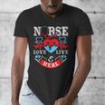Nurse Live Love Heal Graduation Appreciation Valentines Day Men's V-Neck T-Shirt