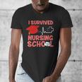 Nurse Survived Nursing School Graduation Men's V-Neck T-Shirt