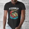 O'Fishally Retired Fishing Retirement Fisherman Dad Men's V-Neck T-Shirt