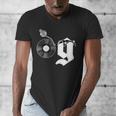 Old School Dad OG Hip Hop Head Vinyl Retro 80s90s Nostalgia Men's V-Neck T-Shirt
