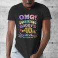 OMG It's My Daddy's 40th Birthday Happy 40 Years Old Men's V-Neck T-Shirt