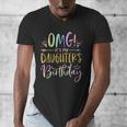 OMG It's My Daughter's Birthday Happy Bday Tie Dye Mom Dad Small Men's V-Neck T-Shirt