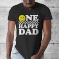 One Happy Dude Dad 1st Birthday Family Matching Men's V-Neck T-Shirt